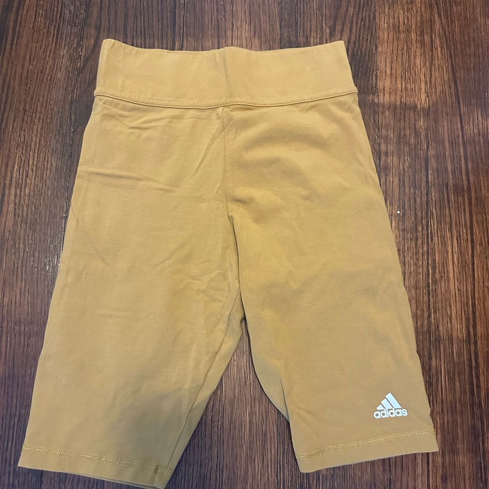 Adidas Tan Leggings High-Waisted Stretchy Athletic